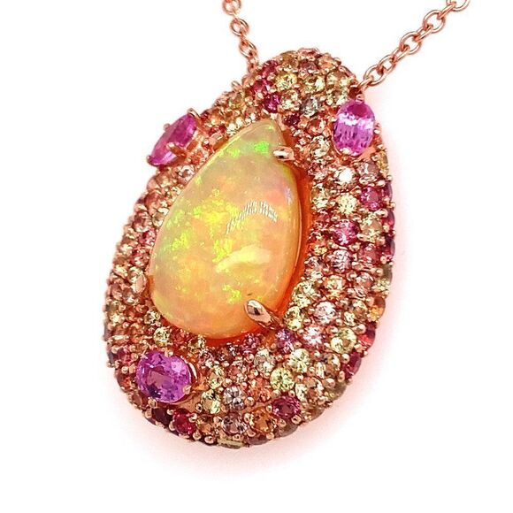 Natural Ethiopian Sapphire Necklace 14kGold 11.5TCW GIA Certified $8,950 016621 - Picture 11 of 13